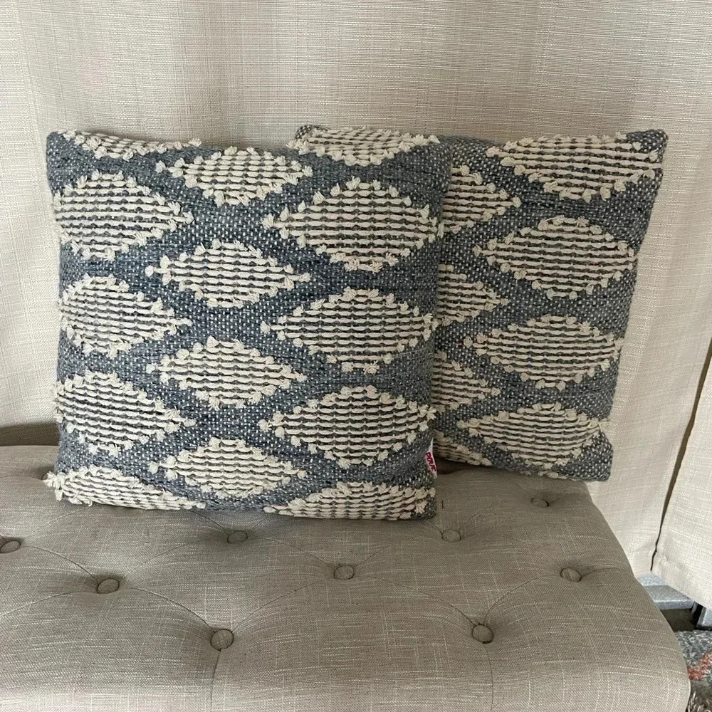 SOLD OUT / Rare Denim Throw Pillows from Wayfair (Set of 2) - Retail Over 130